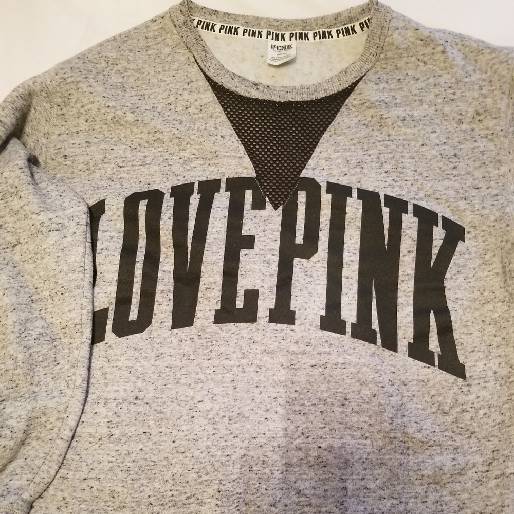 PINK gray sweater